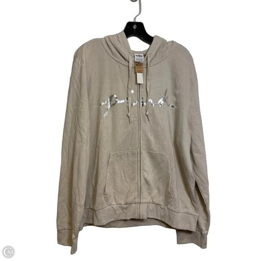 Sweatshirt Hoodie By Pink In Tan, Size: Xxl