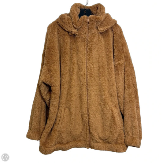 Coat Faux Fur & Sherpa By G By Giuliana In Tan, Size: 2x