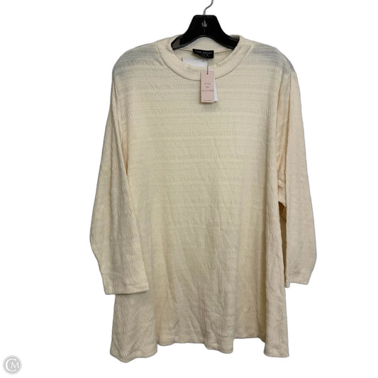 Top Long Sleeve By Lane Bryant In Cream, Size: 22