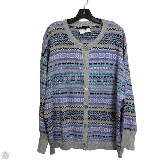 Cardigan By Talbots In Striped Pattern, Size: 3x