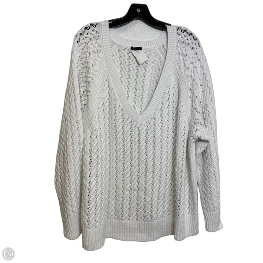 Sweater By Talbots In White, Size: 3x