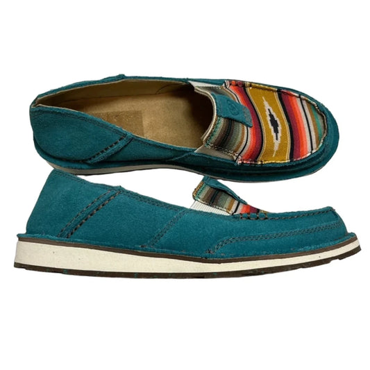 Shoes Flats By Ariat In Teal, Size: 7.5