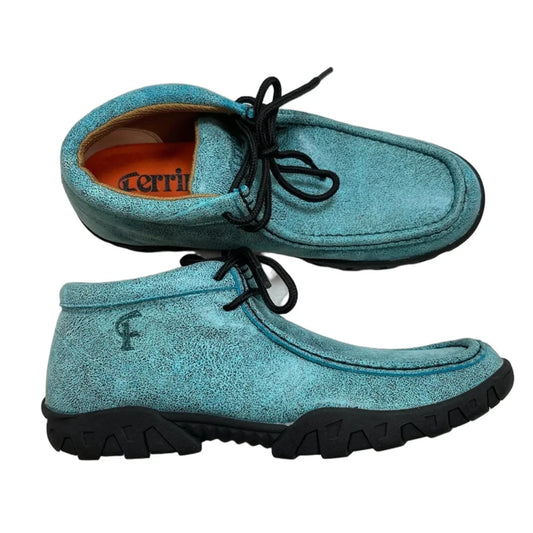 Shoes Flats By FERRINI In Teal, Size: 7.5