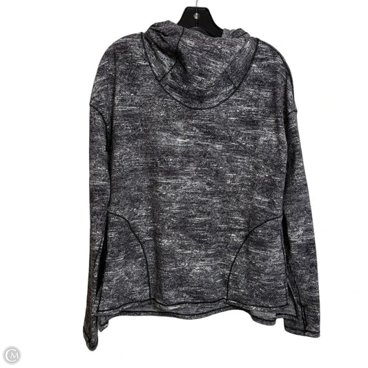 Athletic Top Long Sleeve Hoodie By Lululemon In Grey, Size: M