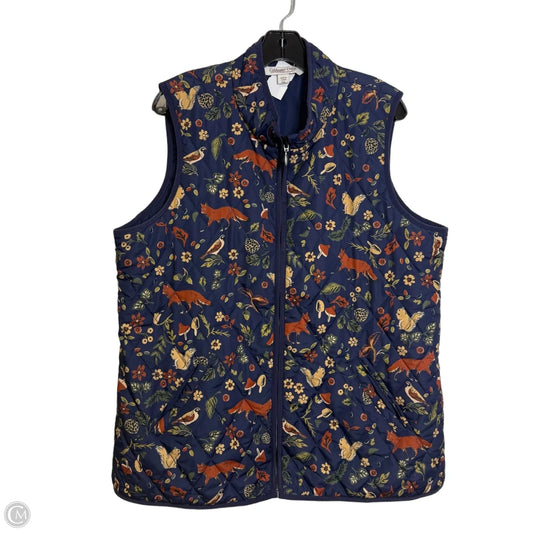 Vest Puffer & Quilted By Coldwater Creek In Navy, Size: Xlp