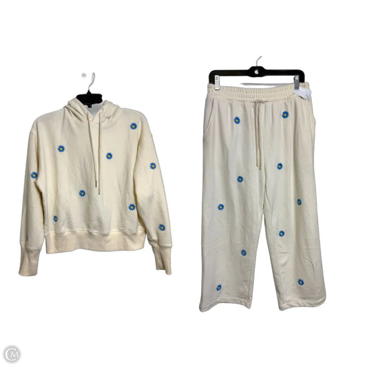 Lounge Set Pants By Free Assembly In Cream, Size: M