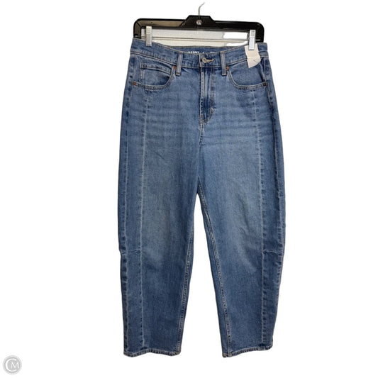 Jeans barrel high rise Wide Leg By Old Navy In Blue Denim, Size: 6