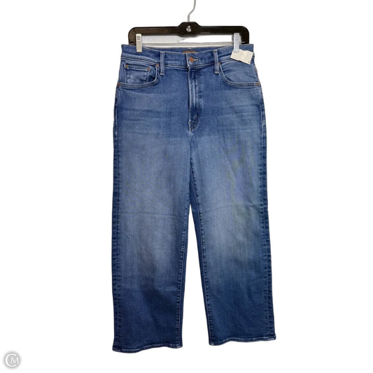 Jeans Straight By Mother Jeans In Blue Denim, Size: 4