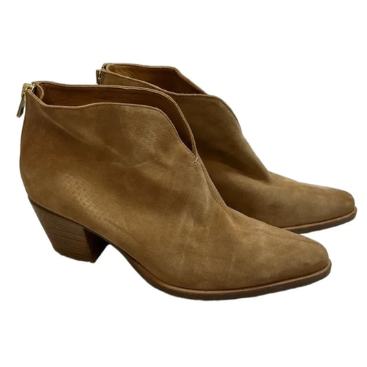 Boots Ankle Flats By Vince In Tan, Size: 8