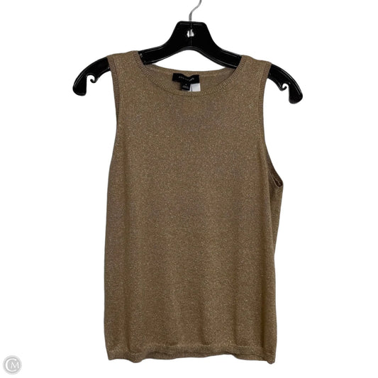 Top Sleeveless By Ann Taylor In Gold, Size: M