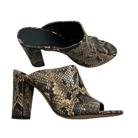 Shoes Heels Block By Vince In Snakeskin Print, Size: 8.5