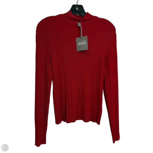 Top Long Sleeve By Marled In Red, Size: M