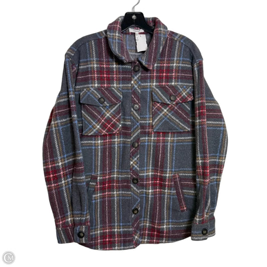 Jacket Shirt By Maurices In Plaid Pattern, Size: S