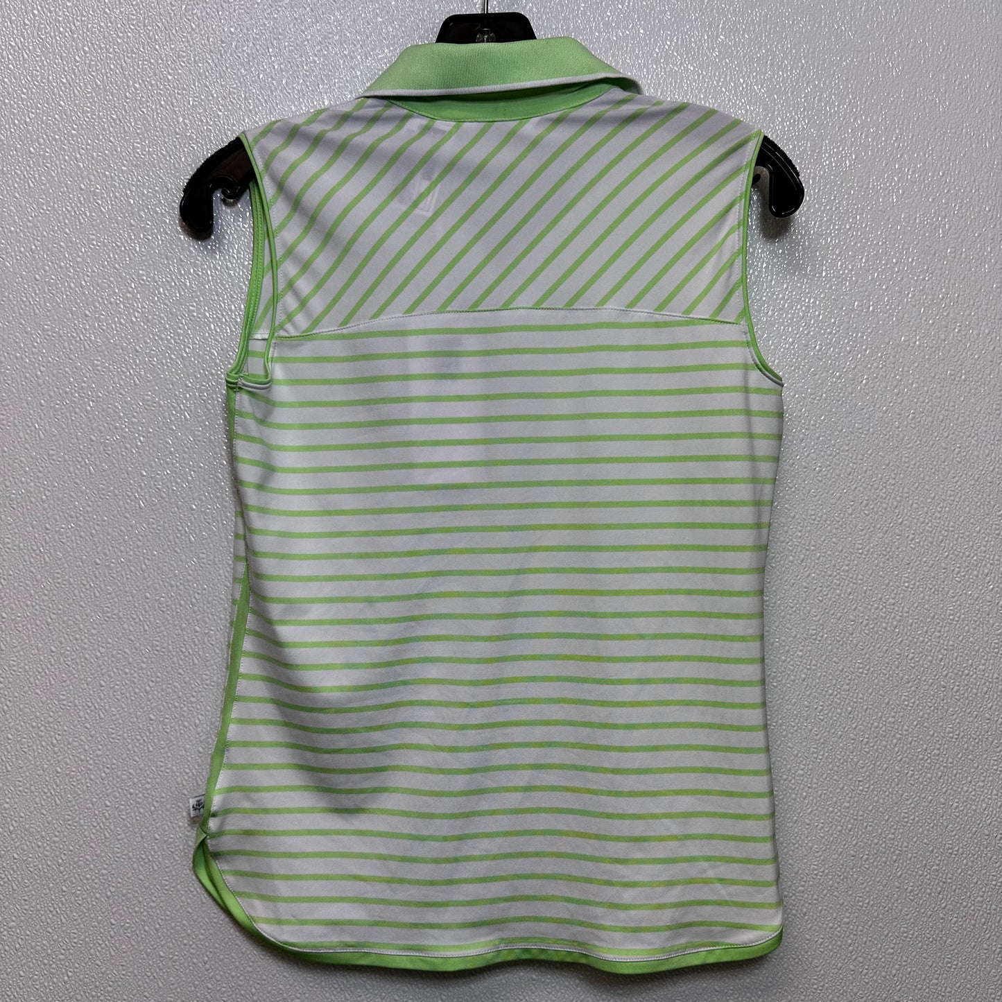 Green White Athletic Tank Top Lady Hagen, Size Xs