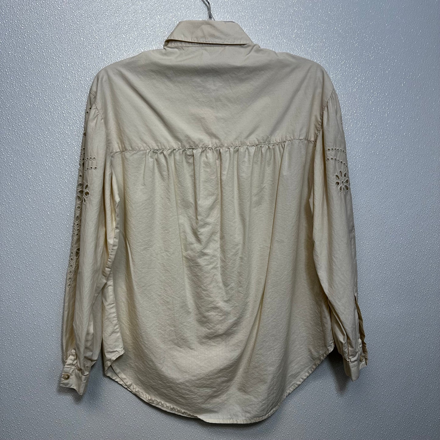 Cream Top Long Sleeve Good Hart, Size S