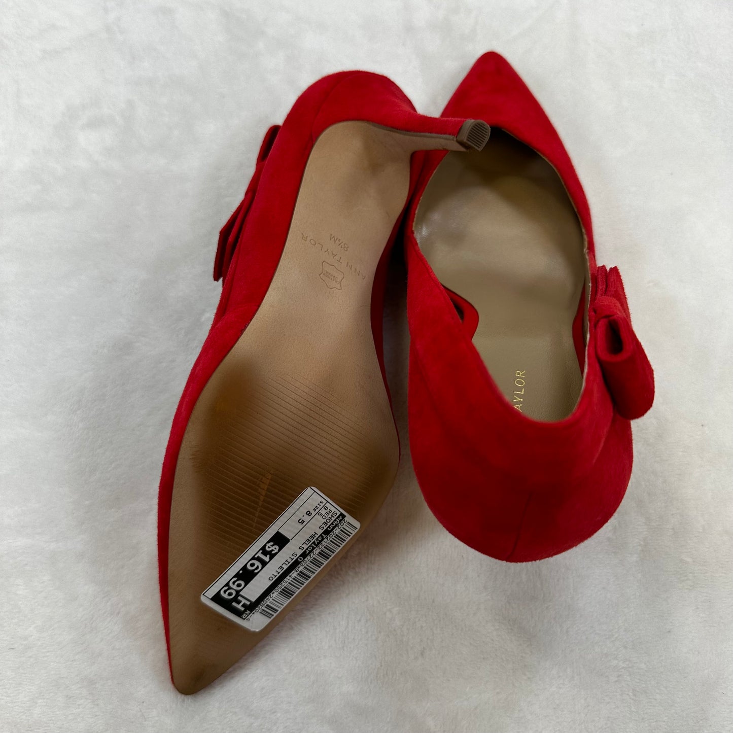 Shoes Heels Stiletto By Ann Taylor O In Red, Size: 8.5