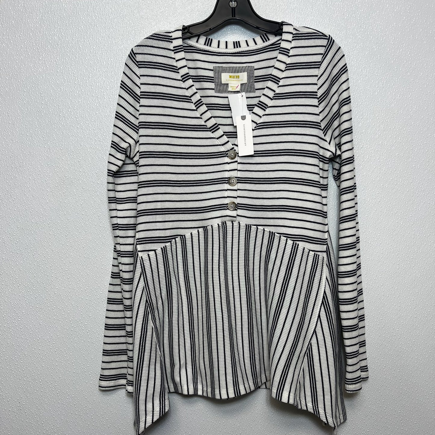 Top Long Sleeve Basic By Maeve In Striped, Size: M