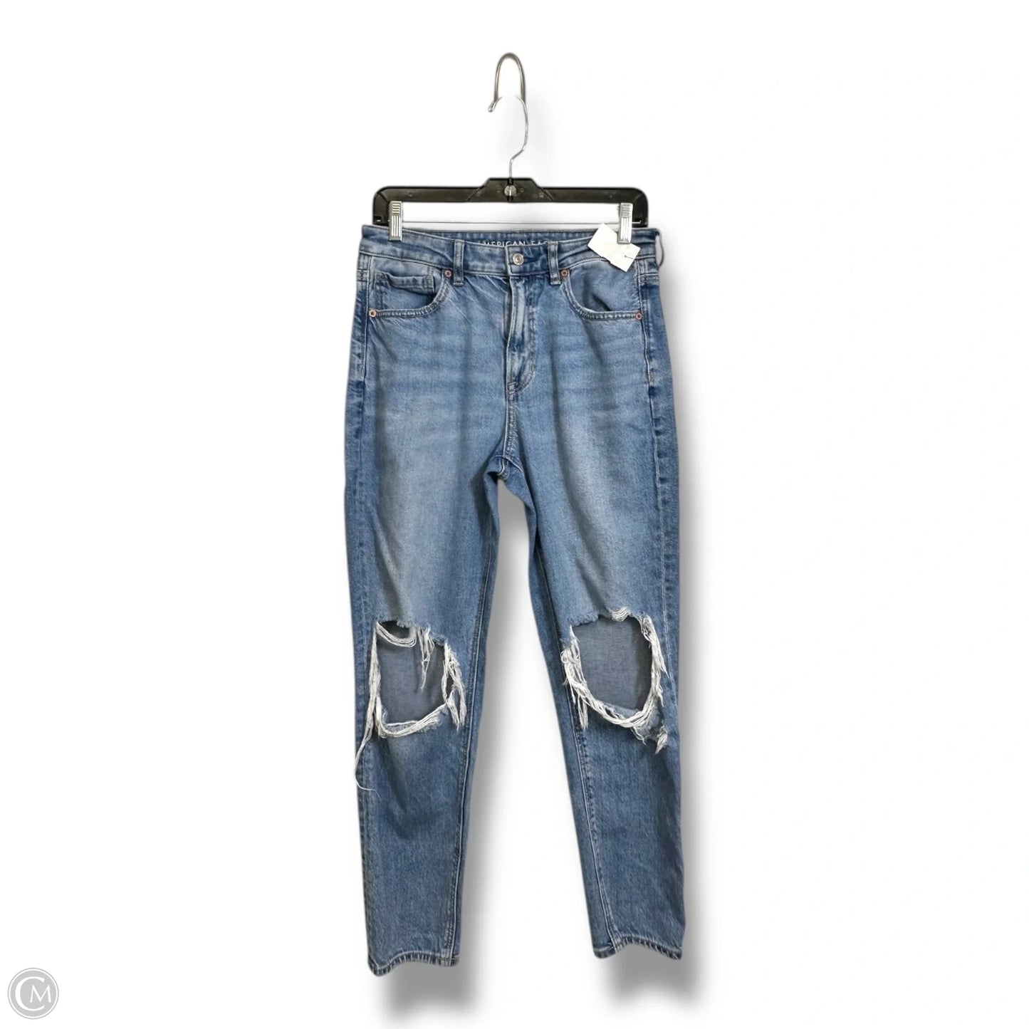 Jeans Straight By American Eagle In Blue Denim, Size: 6