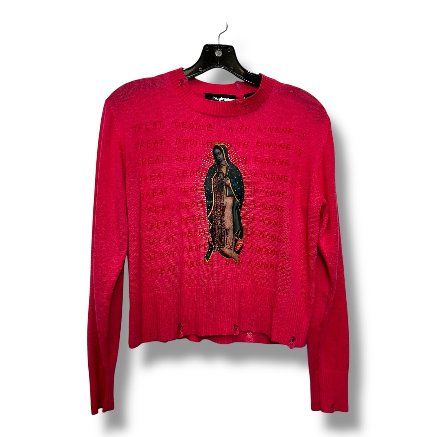 Top Long Sleeve By Desigual In Pink, Size: Xs