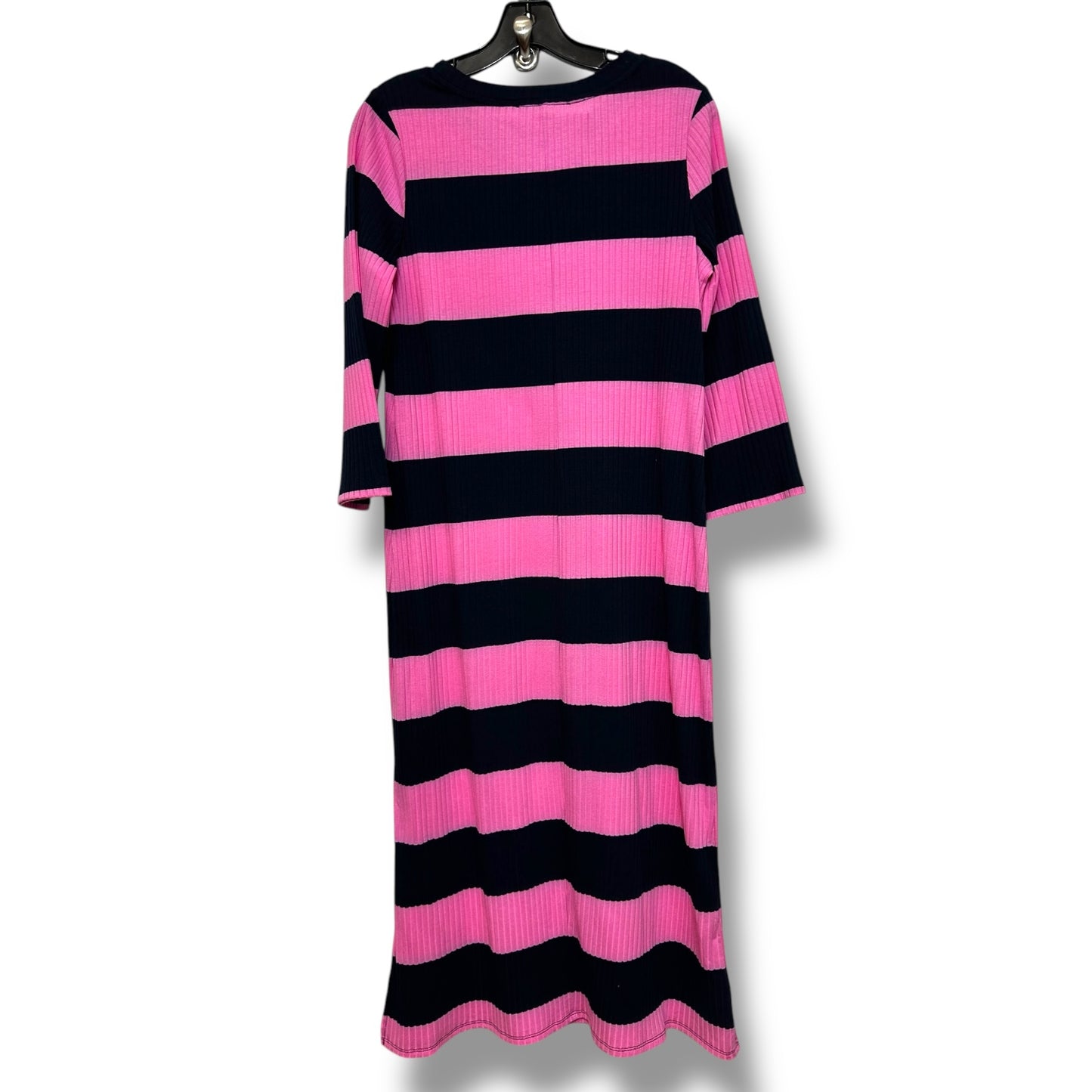Dress Casual Midi By Loft In Striped Pattern, Size: M