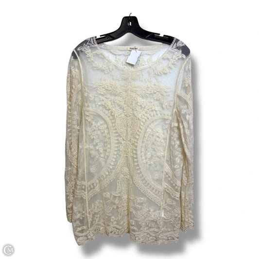 Top Long Sleeve Basic By Cmf In Ivory, Size: L
