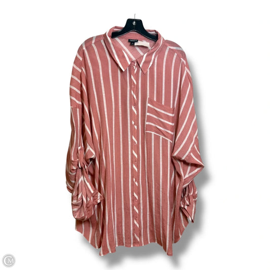 Top Long Sleeve By Torrid In Striped Pattern, Size: 4x