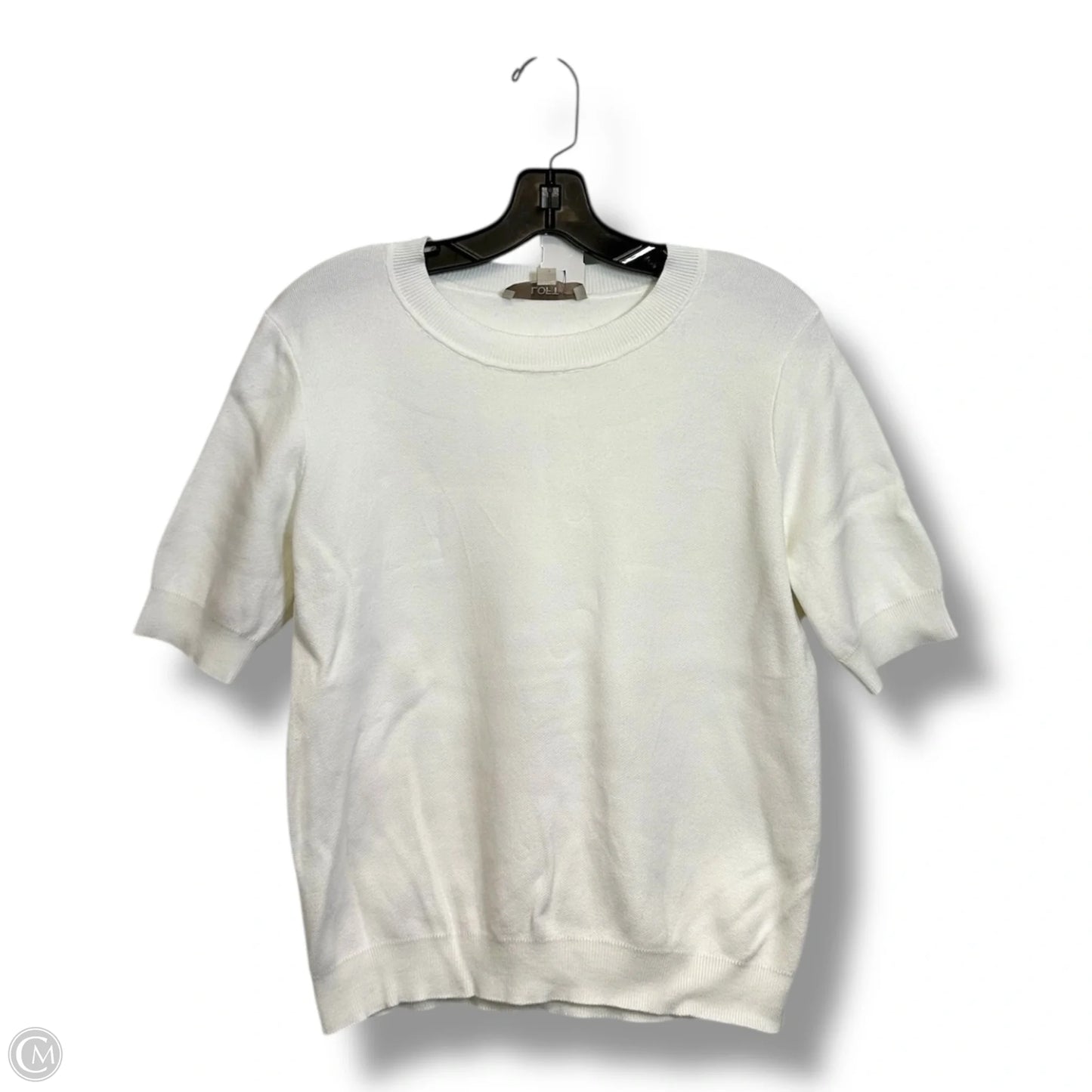 Sweater Short Sleeve By Loft In White, Size: S