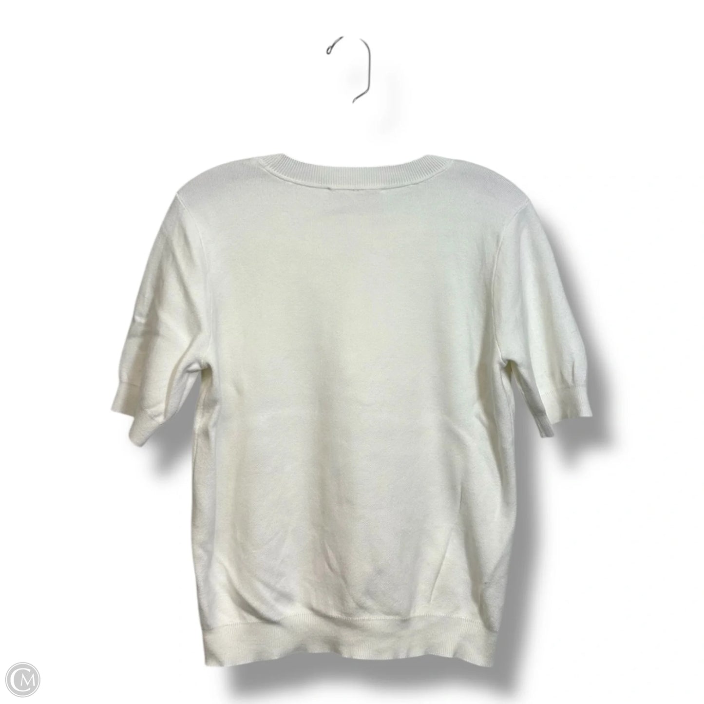 Sweater Short Sleeve By Loft In White, Size: S