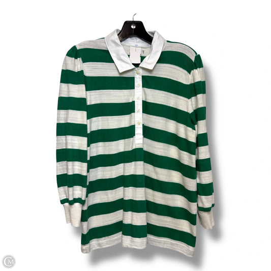 Top Long Sleeve Basic By Loft In Striped Pattern, Size: M