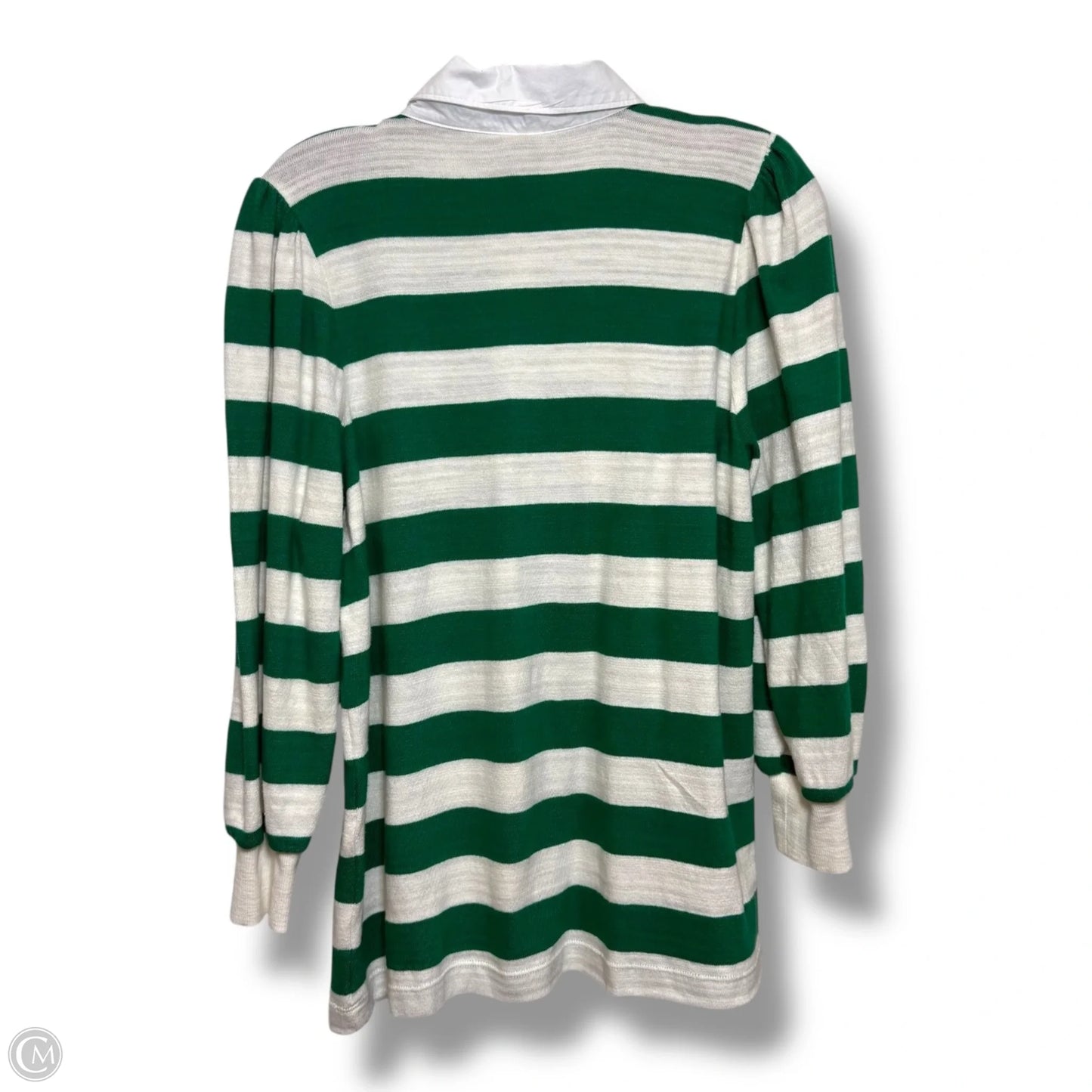 Top Long Sleeve Basic By Loft In Striped Pattern, Size: M
