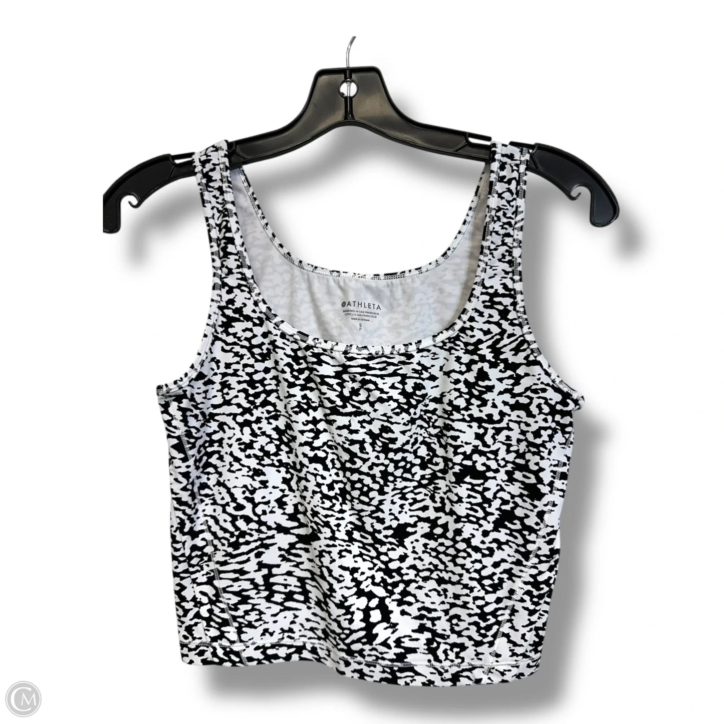 Athletic Tank Top By Athleta In Black & White, Size: S