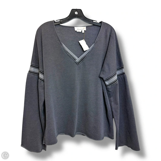 Top Long Sleeve Basic By Anthropologie In Grey, Size: L