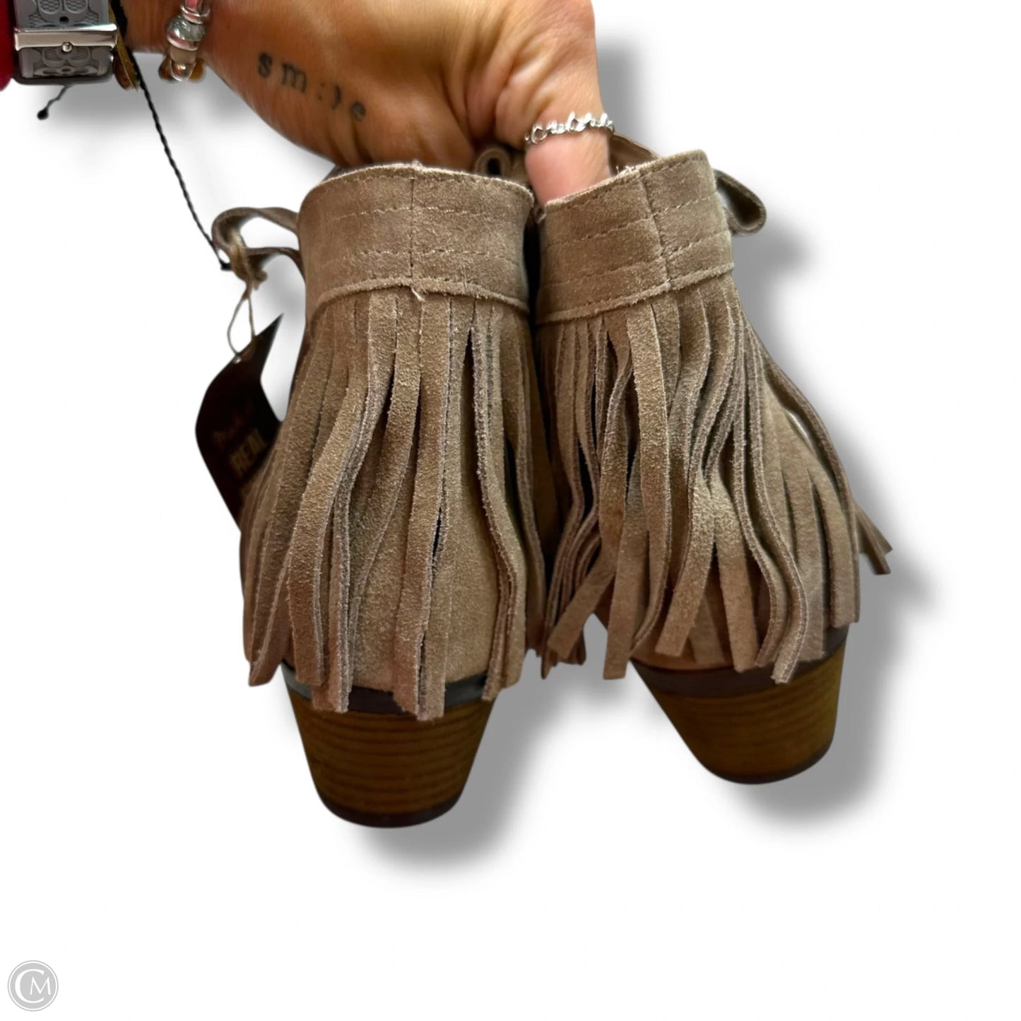 Boots Ankle Flats By Restricted In Tan, Size: 7.5