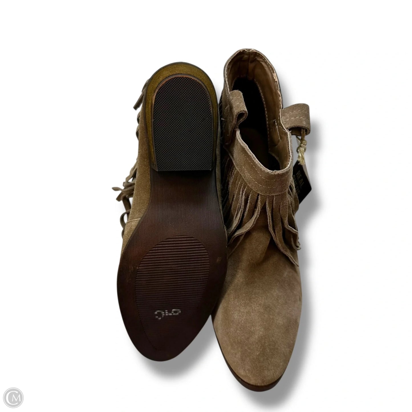 Boots Ankle Flats By Restricted In Tan, Size: 7.5