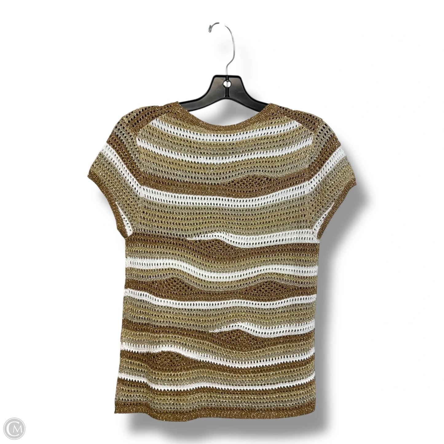 Sweater Short Sleeve By White House Black Market In Striped Pattern, Size: Xs