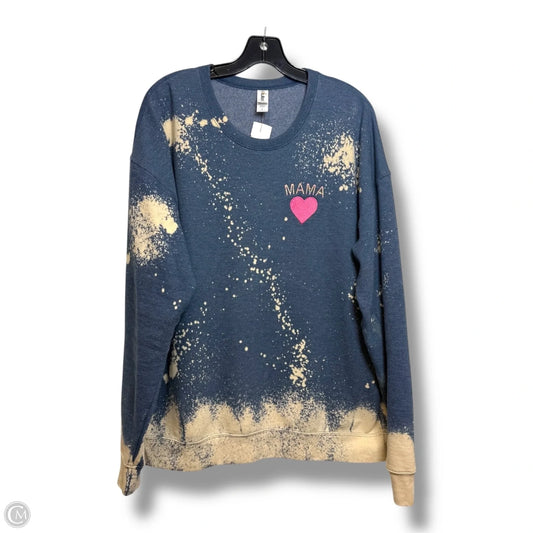 Mama Sweatshirt Collar By Tultex In Blue, Size: L