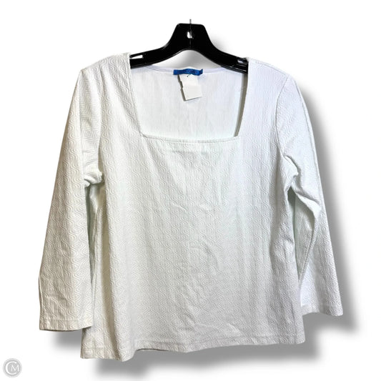 Top Long Sleeve By J Mclaughlin In White, Size: M