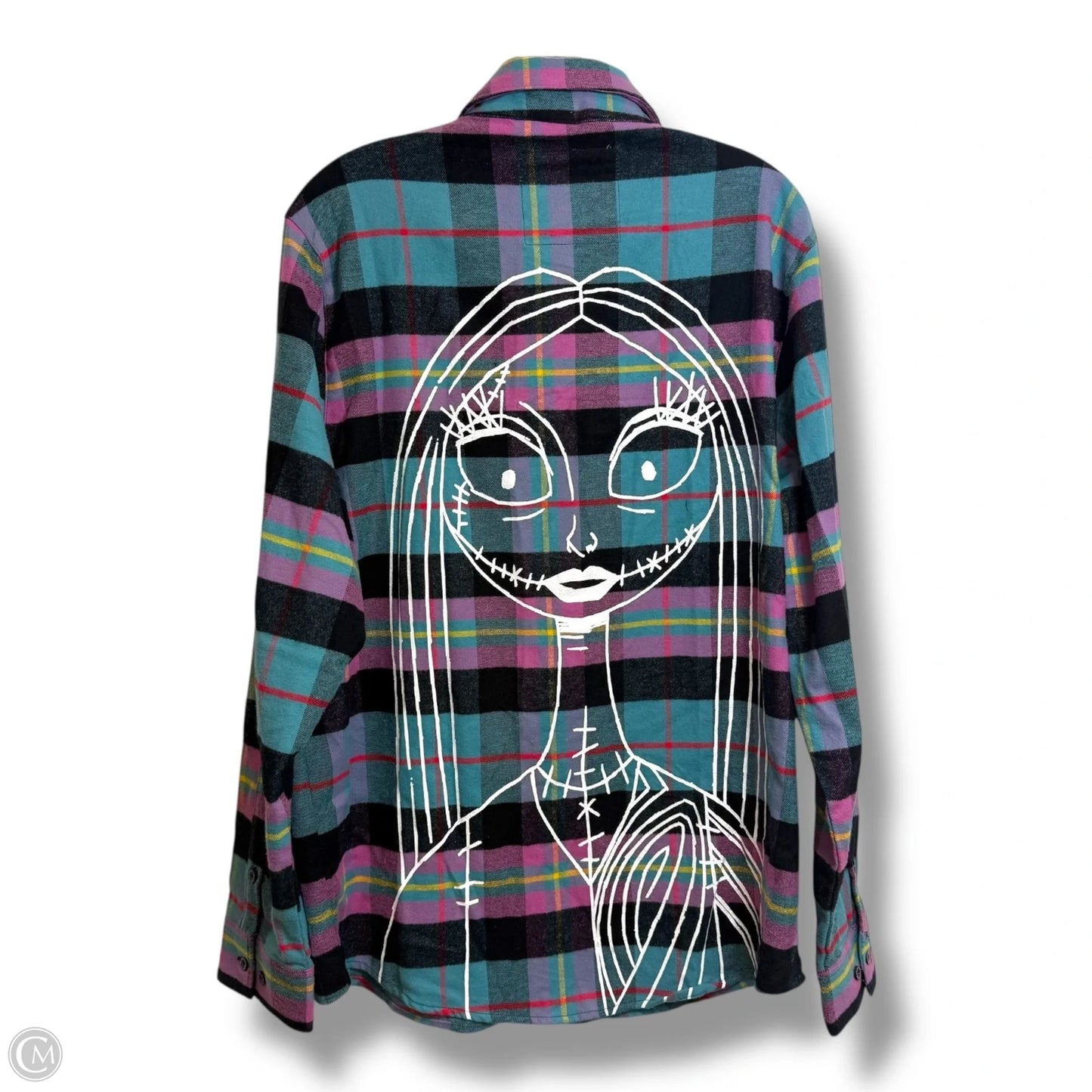 Top Long Sleeve By Disney In Plaid Pattern, Size: M