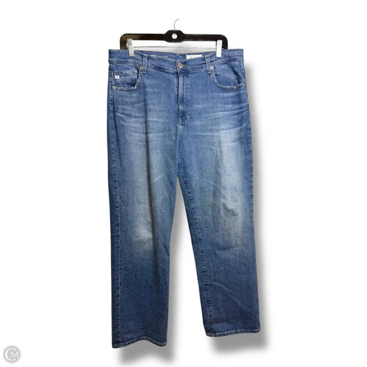 Jeans Straight By Ag Jeans In Blue Denim, Size: 12