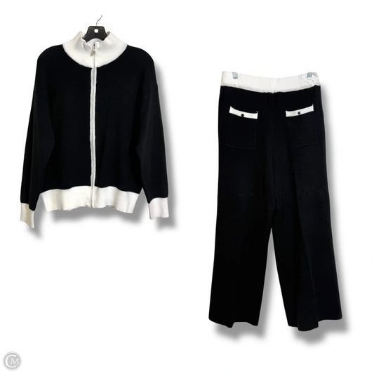 Pants Set 2pc By Clothes Mentor In Black & White, Size: L