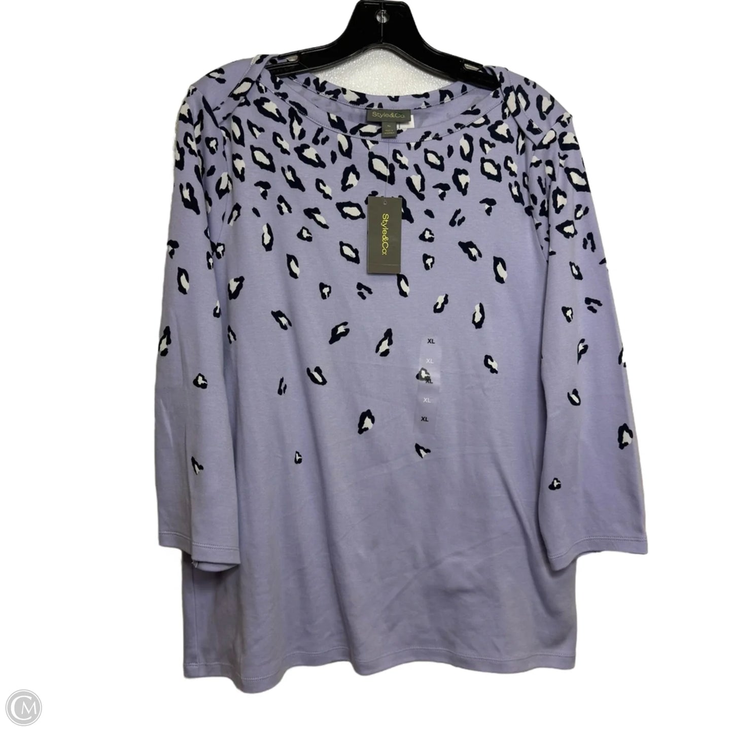 Top Long Sleeve Basic By Style And Co Collection Women In Purple, Size: Xl