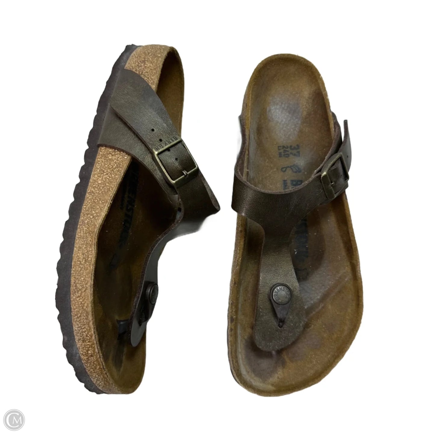 Sandals Flats By Birkenstock In Brown, Size: 6