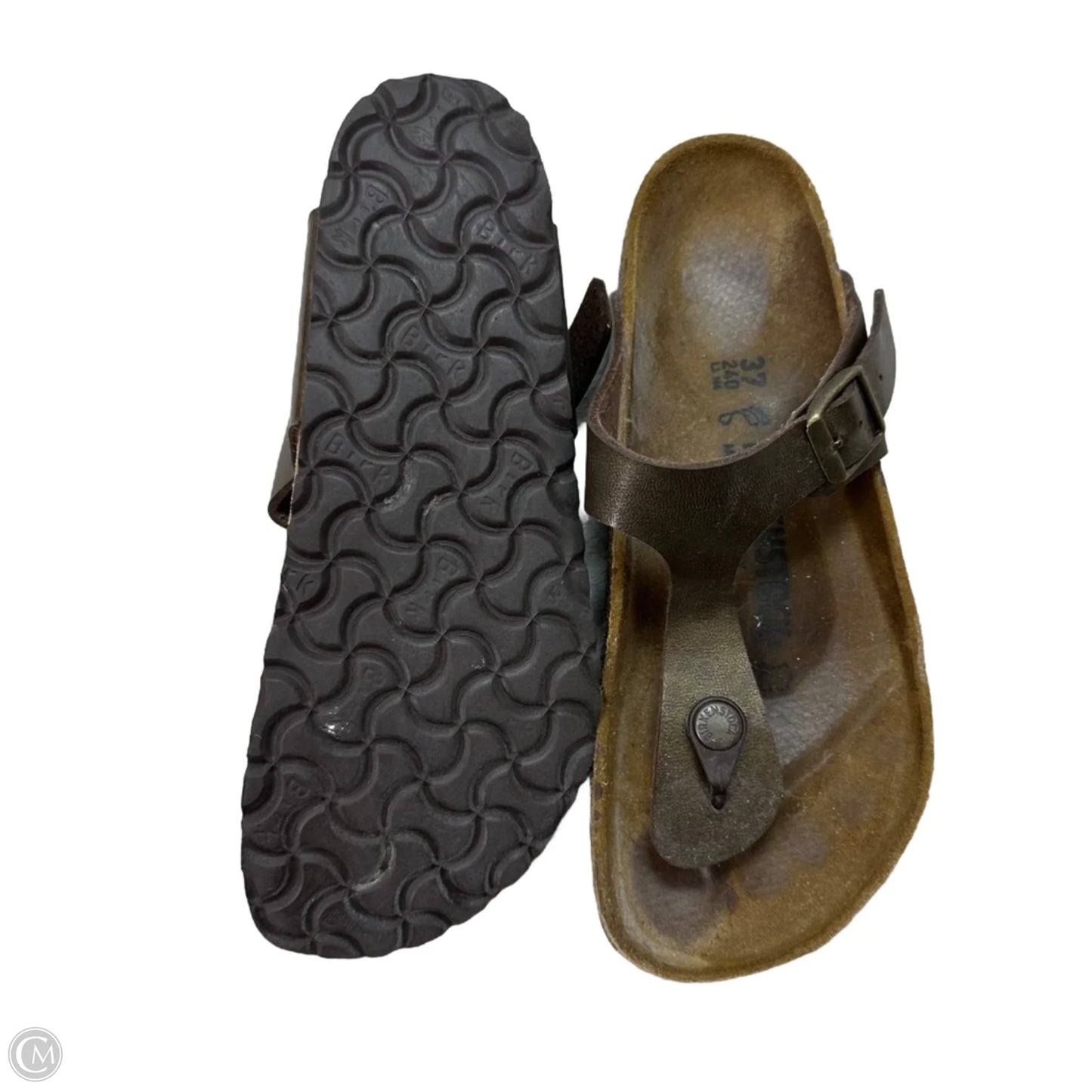 Sandals Flats By Birkenstock In Brown, Size: 6