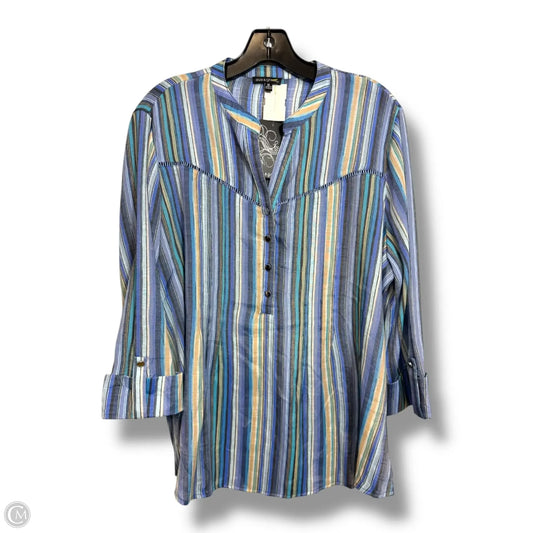 Top Long Sleeve Basic By Clothes Mentor In Striped Pattern, Size: Xl