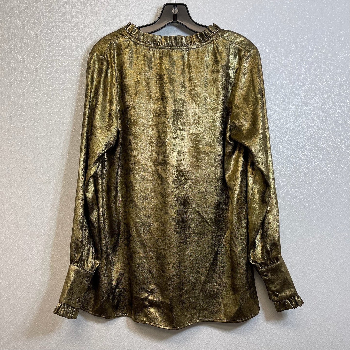 Gold Top Long Sleeve Clothes Mentor, Size M