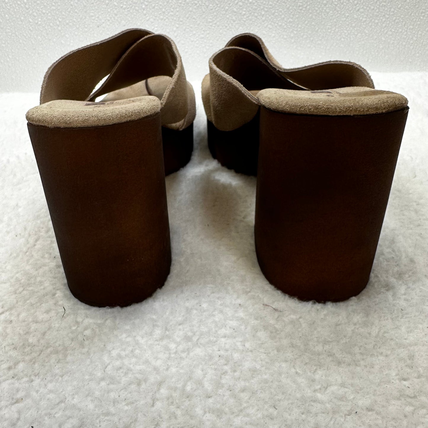 Tan Shoes Heels Block Clothes Mentor, Size 9