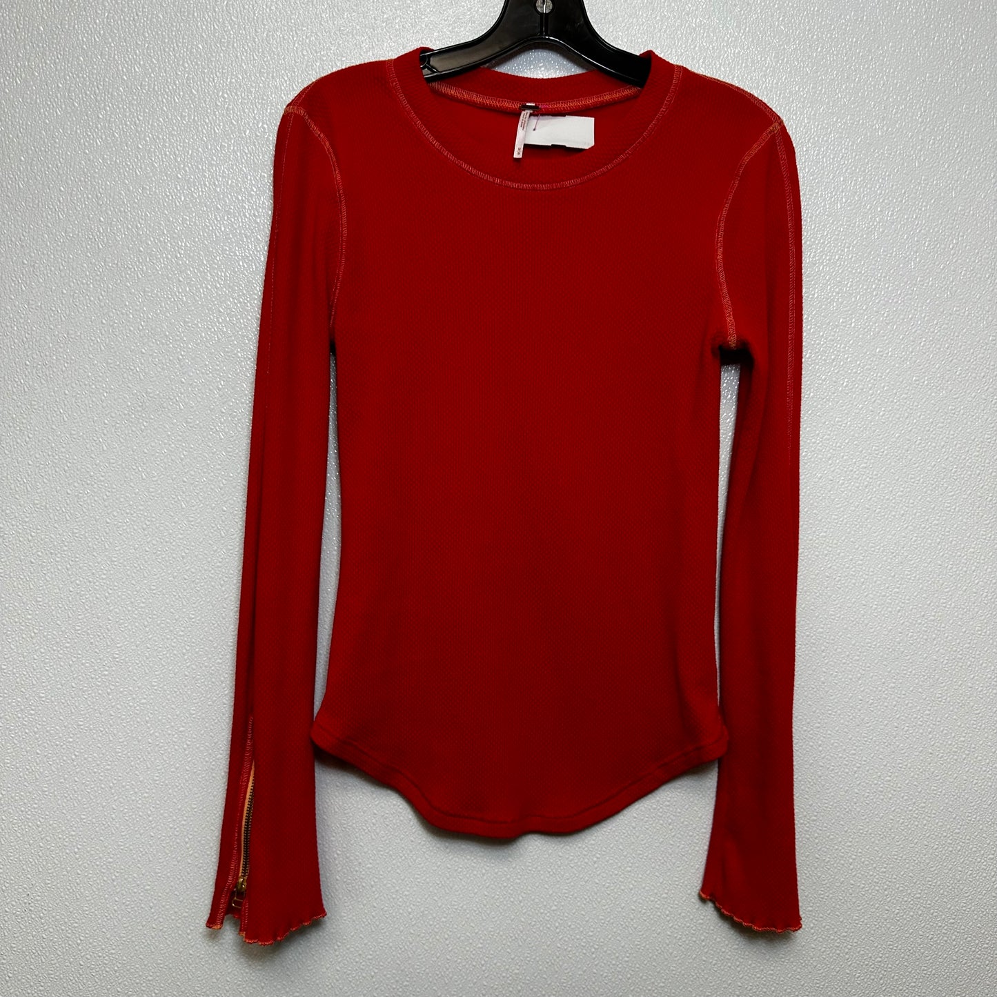 Top Long Sleeve Basic By Free People In Red, Size: M