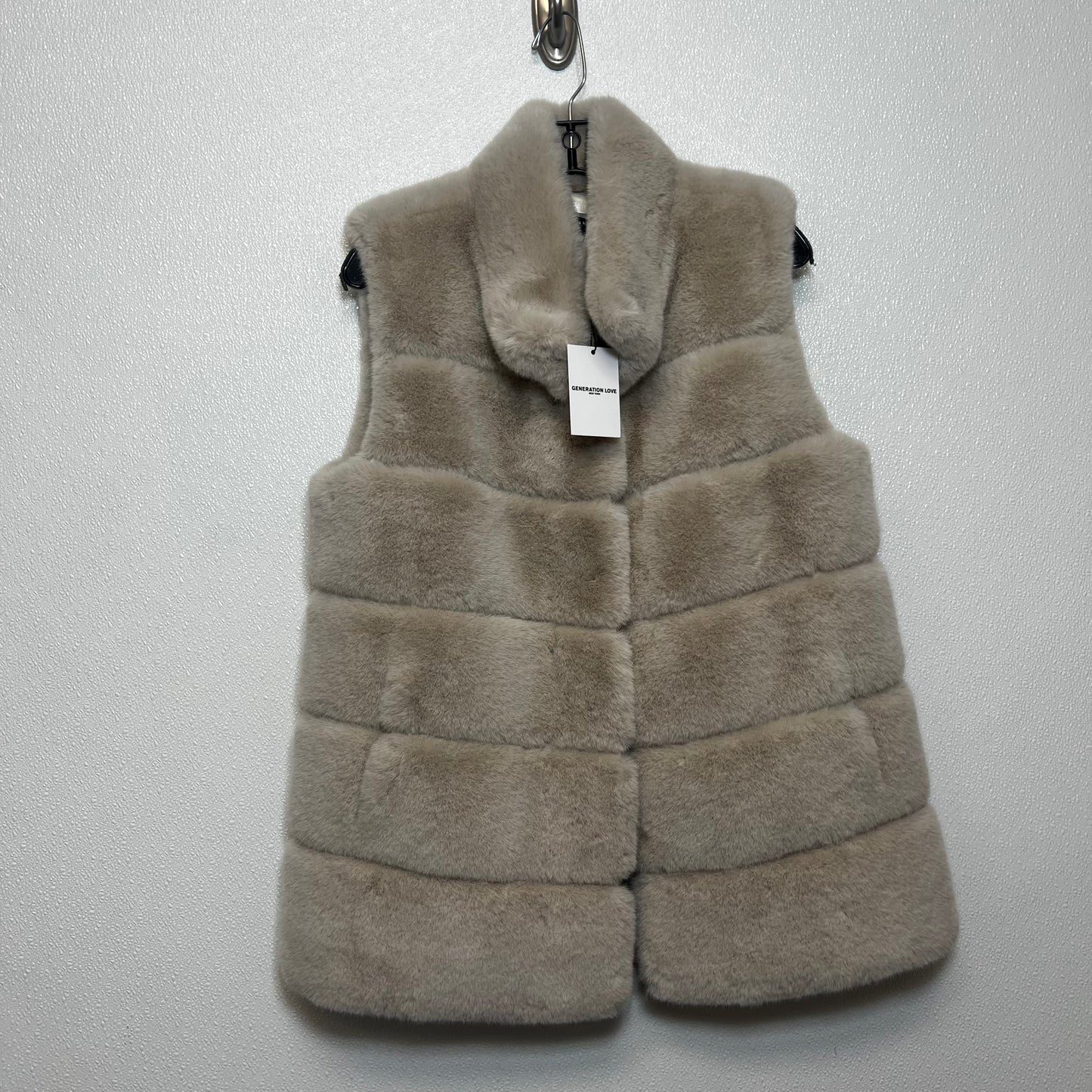 Vest Faux Fur & Sherpa By GENERATION LOVE In Tan, Size: S