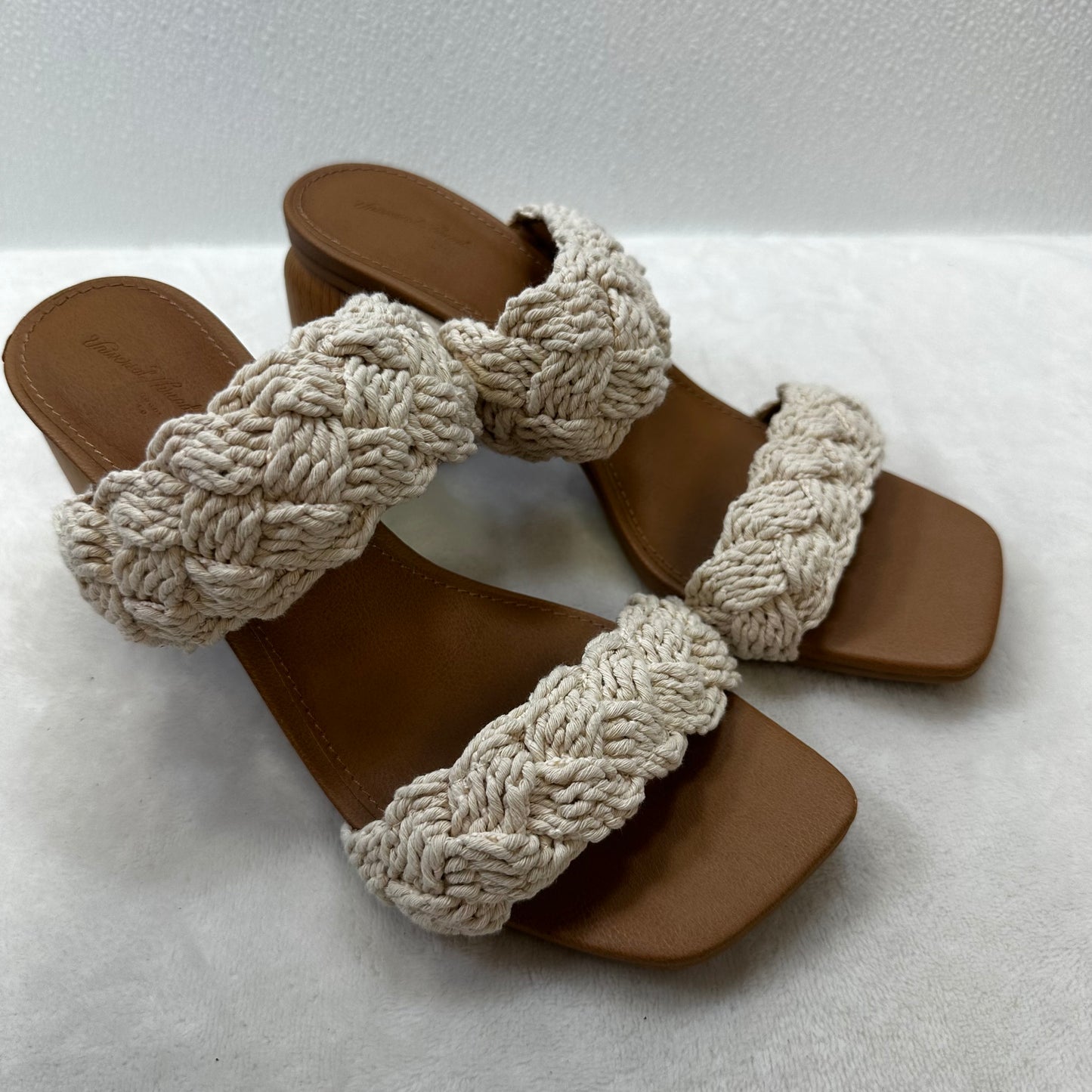 Sandals Heels Block By Universal Thread In Off White, Size: 8.5