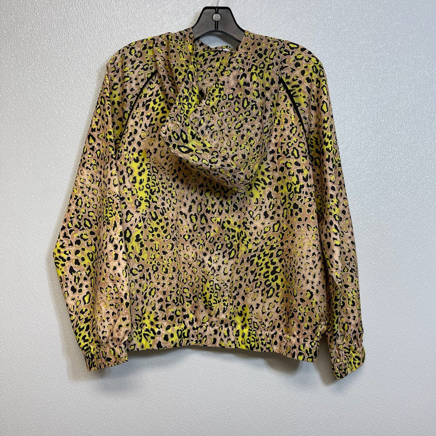 Jacket Windbreaker By Elodie In Leopard Print, Size: Xs